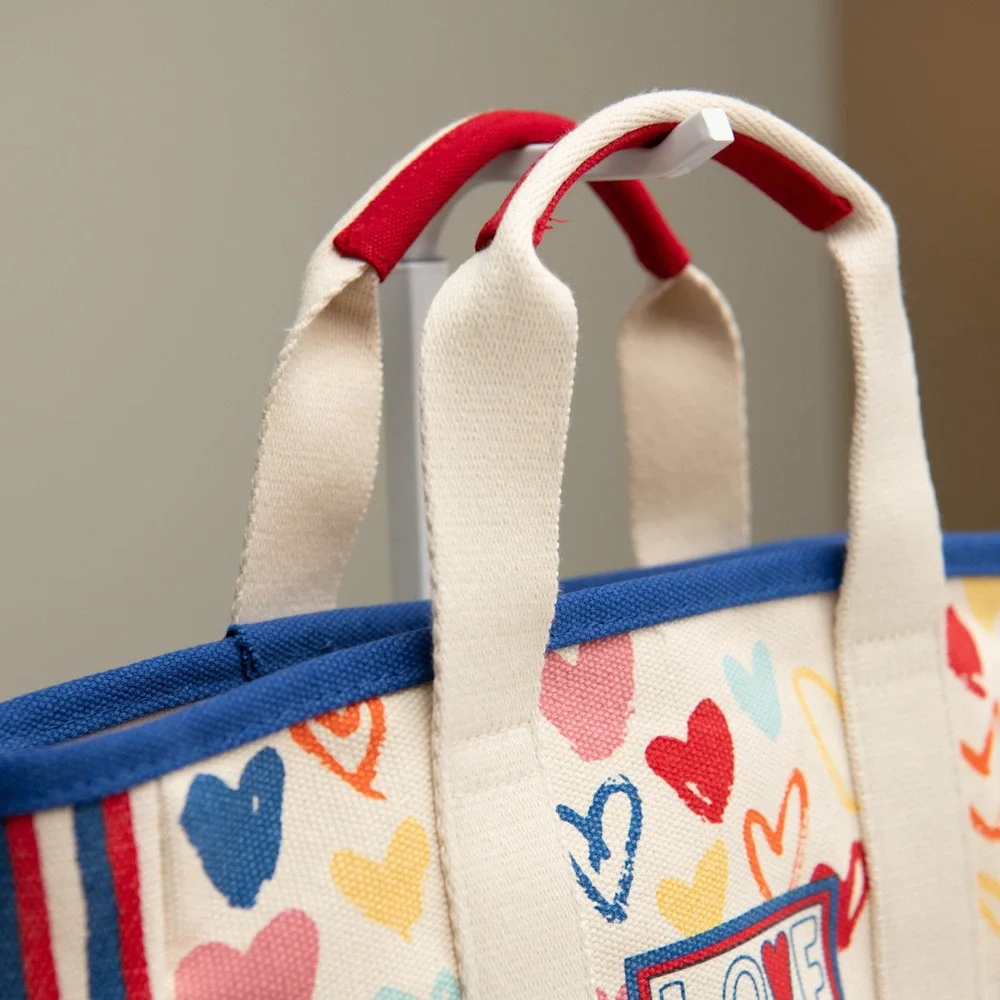 Brighton Purse NWOT Love Sparkle and Shine Canvas Tote Bag Heart Print Crossbody